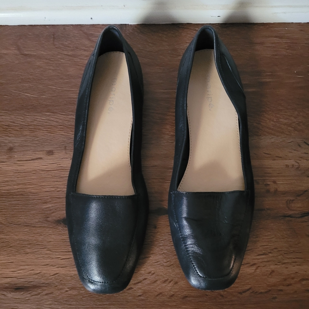 Maripe - Size 9 Black Leather Women's Loafers